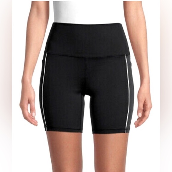 SPYDER ACTIVE BLACK HIGH WAIST SIDE POCKET BIKE SHORTS SIZE S - Picture 1 of 10